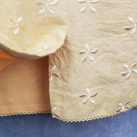 TALBOTS‎ Linen Yellow summer Women's Dress Size 10 - Picture 7 of 14